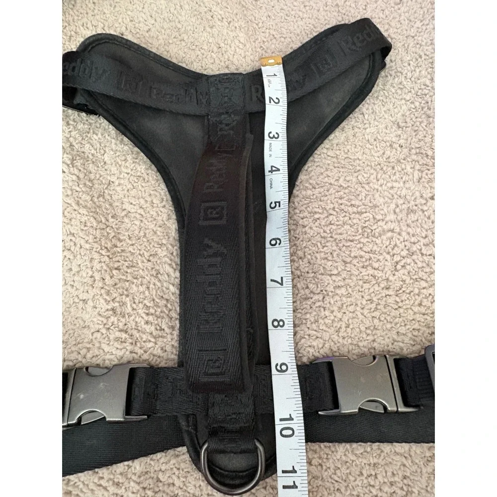 Reddy Black Tactical Dog Harness Adjustable Recycled Metal Buckles 3381232